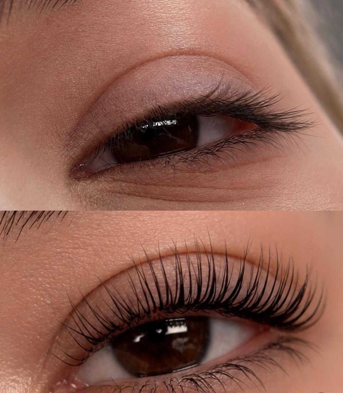 Lash Lift Before and After - Angle