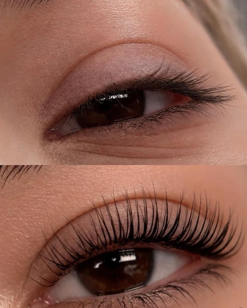 Lash Lift Before and After - Angle