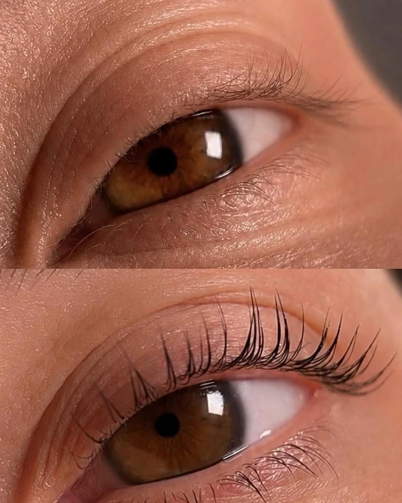Lash Lift Before and After - Detail